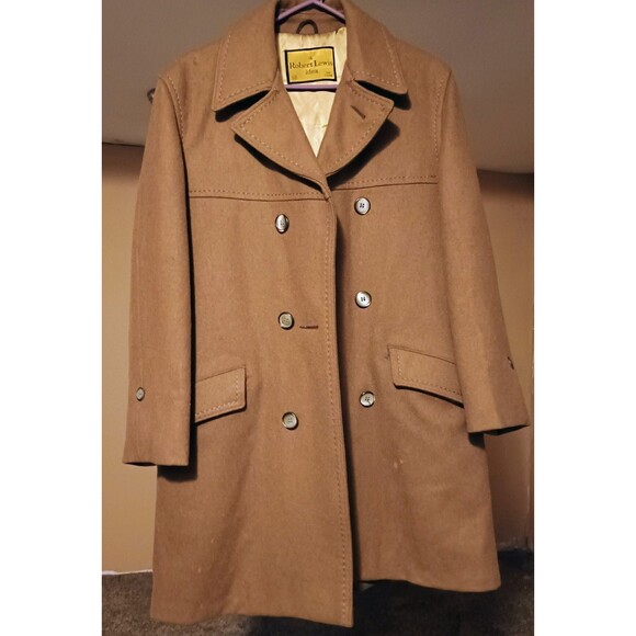 Vintage Wool A Robert Lewis Idea Size 36 Coat Camel/Brown - Picture 1 of 10